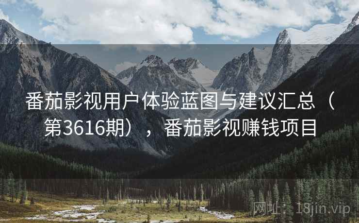 番茄影视用户体验蓝图与建议汇总（第3616期），番茄影视赚钱项目  第2张