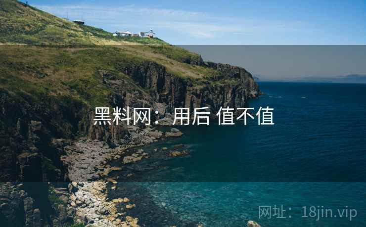 黑料网：用后 值不值