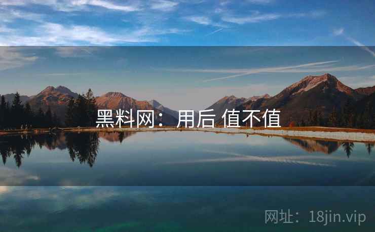 黑料网：用后 值不值  第2张