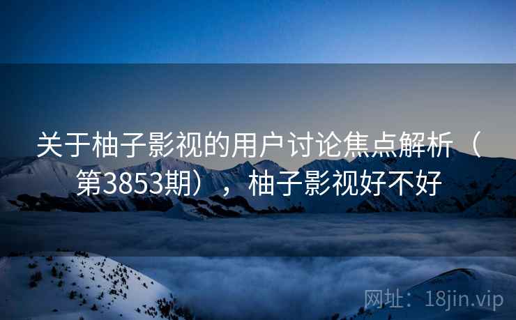 关于柚子影视的用户讨论焦点解析(第3853期),柚子影视好不好