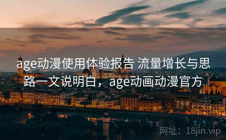 age动漫使用体验报告 流量增长与思路一文说明白,age动画动漫官方